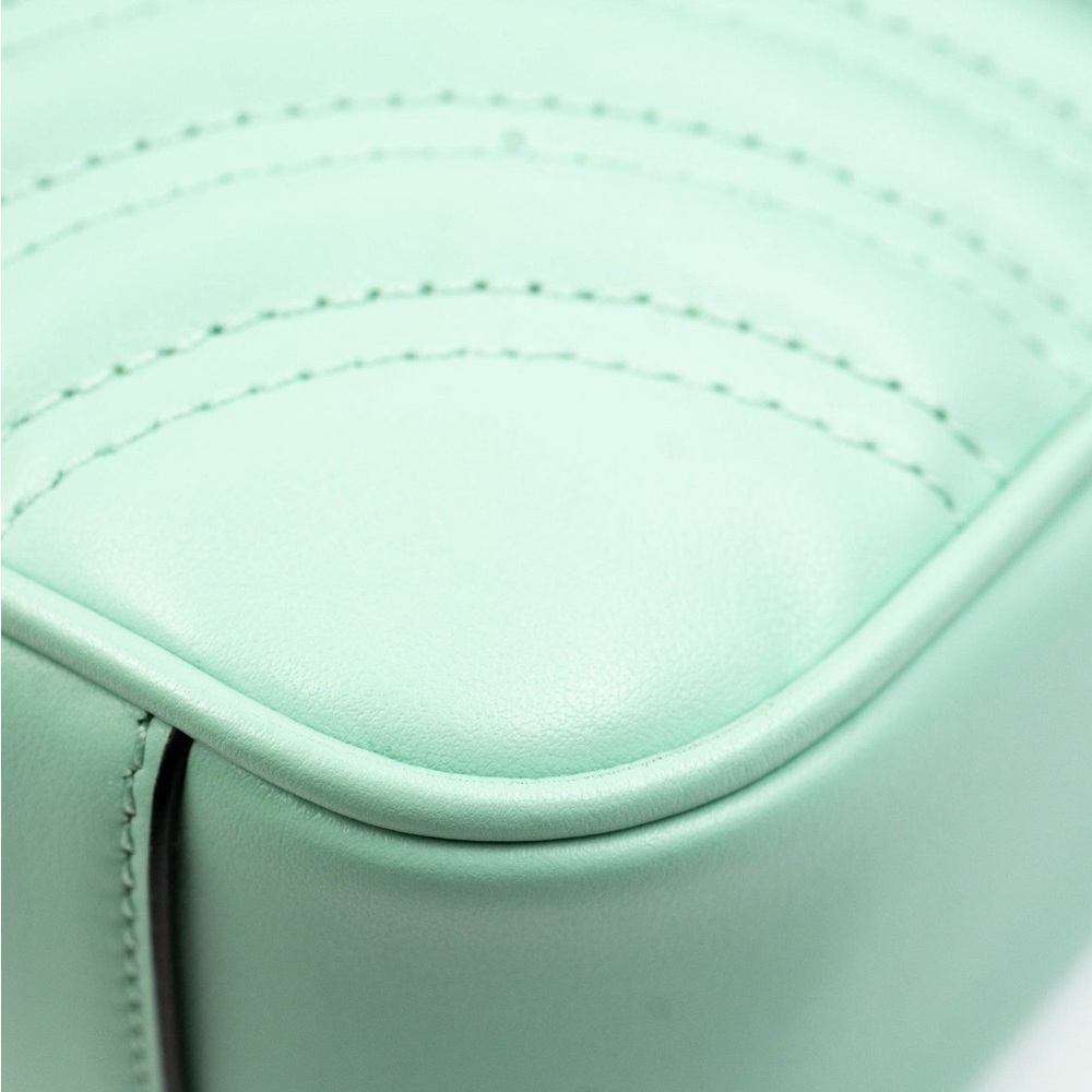 GUCCI GG Marmont Matelasse Leather Crossbody Bag Seafoam with original dustbag - Picture 13 of 15